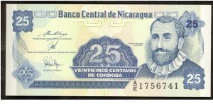 Nicaragua 25 Centavo 1991 P170. Banknote
