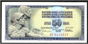 Yugoslavia 50 Dinara 1978 P89. Banknote