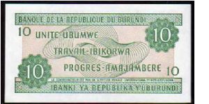 Banknote from Burundi