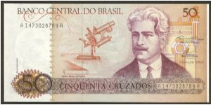 Brazil 50 Cruzeiros 1986 P210. Banknote