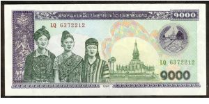 Laos 1000 Kip 1998 P32e. Banknote