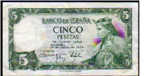 5 Pesetas
Pk 146a Banknote