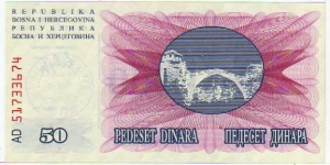 Banknote from Bosnia