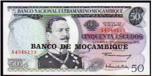 50 Escudos
Pk 116

(Ovpt 1976) Banknote