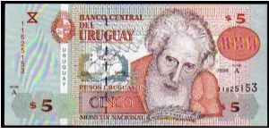 5 Pesos Uruguayos
Pk 80 Banknote