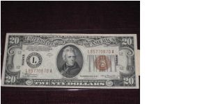 1934 A $20 Hawaii silver certificate (FR 2305) Banknote