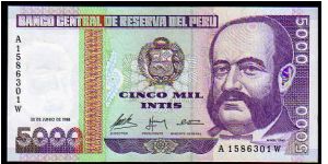 5000 Intis
Pk 137 Banknote