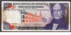 50 Bolivares
Pk 72 Banknote