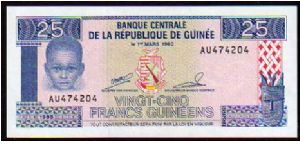 25 Francs
Pk 28a Banknote