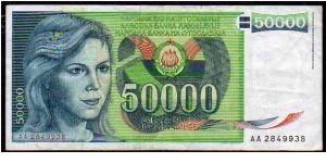 50'000 Dinara
Pk 96 Banknote