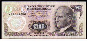 50 Turk Lirasi
Pk 188
----------------
Diff. Sign.
L.1970

04-04-1983
---------------- Banknote