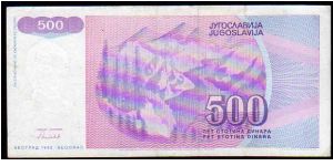 Banknote from Yugoslavia