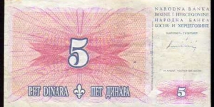 5 Dinara__
Pk 40 Banknote