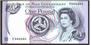 Purple on multicolour underprint. Back like #25.

Tynwald Hill on back.

Signature 6 Banknote