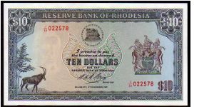 10 Dollars
Pk 33a Banknote