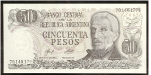 Argentina 50 Pesos 1976 P301b. Banknote