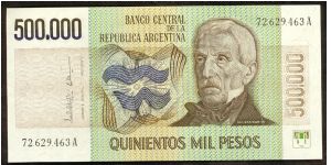 Argentina 500,000 Pesos 1980 P309. Banknote