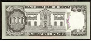 Banknote from Bolivia