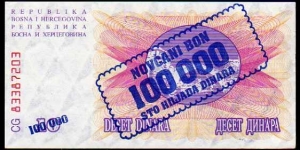 Banknote from Bosnia