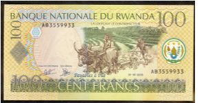Rwanda 100 Francs 2003 P29. Banknote