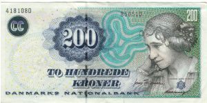 Denmark 2004 200 Kr Banknote