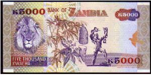 Banknote from Zambia