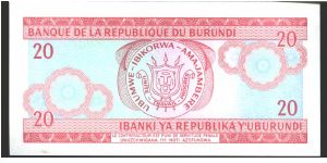 Banknote from Burundi