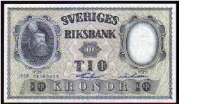 10 Kronor
Pk 43f Banknote