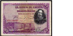 50 Pesetas
Pk 75a Banknote