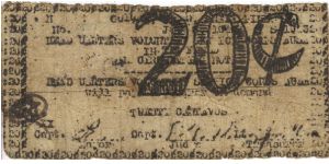 SMR-383 Samar 20 centavos note. Banknote