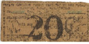 SMR-783 Samar 20 centvos note. Banknote