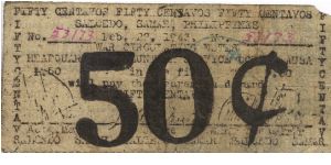 SMR-784 Samar 50 centavos note. Banknote
