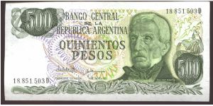 Like #292

Green on multicolour underprint. Army monument at Mendoza at center on back. SERIE A-D 4 signature varieties.

Watermark: Arms. Coloured threadin paper. Banknote