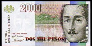 2000 Pesos__
pk# 451__09.04.1999 Banknote