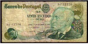 20 Escudos
Pk 176a

(13-09-1978) Banknote