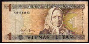 1 litas
Pk 53 Banknote
