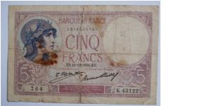 5 francs Banknote