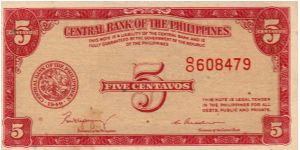 5 Centavos Banknote