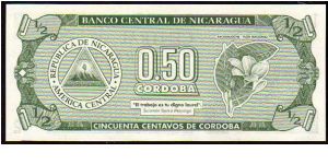 Banknote from Nicaragua