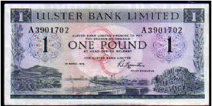 (Ireland - Northern)

1 Pound
Pk 325b

(Ulster Bank) Banknote