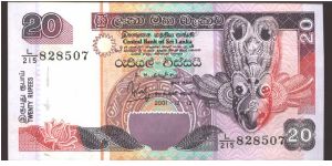 Like #103 109

With additional secruity features.

Purple and red on multicolour underprint. Native bird mask at right. Two youths fishing, sea shells on back. Banknote