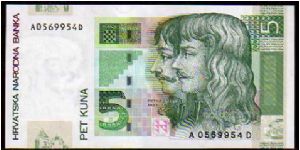 5 Kuna
Pk 37 Banknote