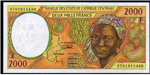 *CENTRAL AFRICAN STATES*
__

2000 Francs__
pk# 203Ea
__
Country Code -E- Banknote