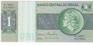 1 CRUZEIRO
B15851
027864

P # 191A-C Banknote