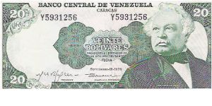 20 BOLIVARES
Y5931256

P # 53C Banknote