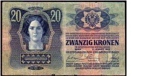 *AUSTRO_HUNGARIAN EMPIRE*
__

20 Kronen
20 Korona__
Pk 13
 Banknote