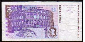 Banknote from Croatia