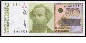 500 Australes__
Pk 328b Banknote