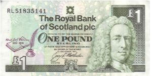 Royal Bank of Scotland special 'Robert Louis Stevenson' pound note Banknote