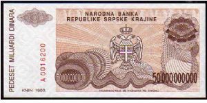 *REPUBLIC of SERBIA KRAJINA*
________________

50'000'000'000 Dinara
Pk R29
---------------- Banknote